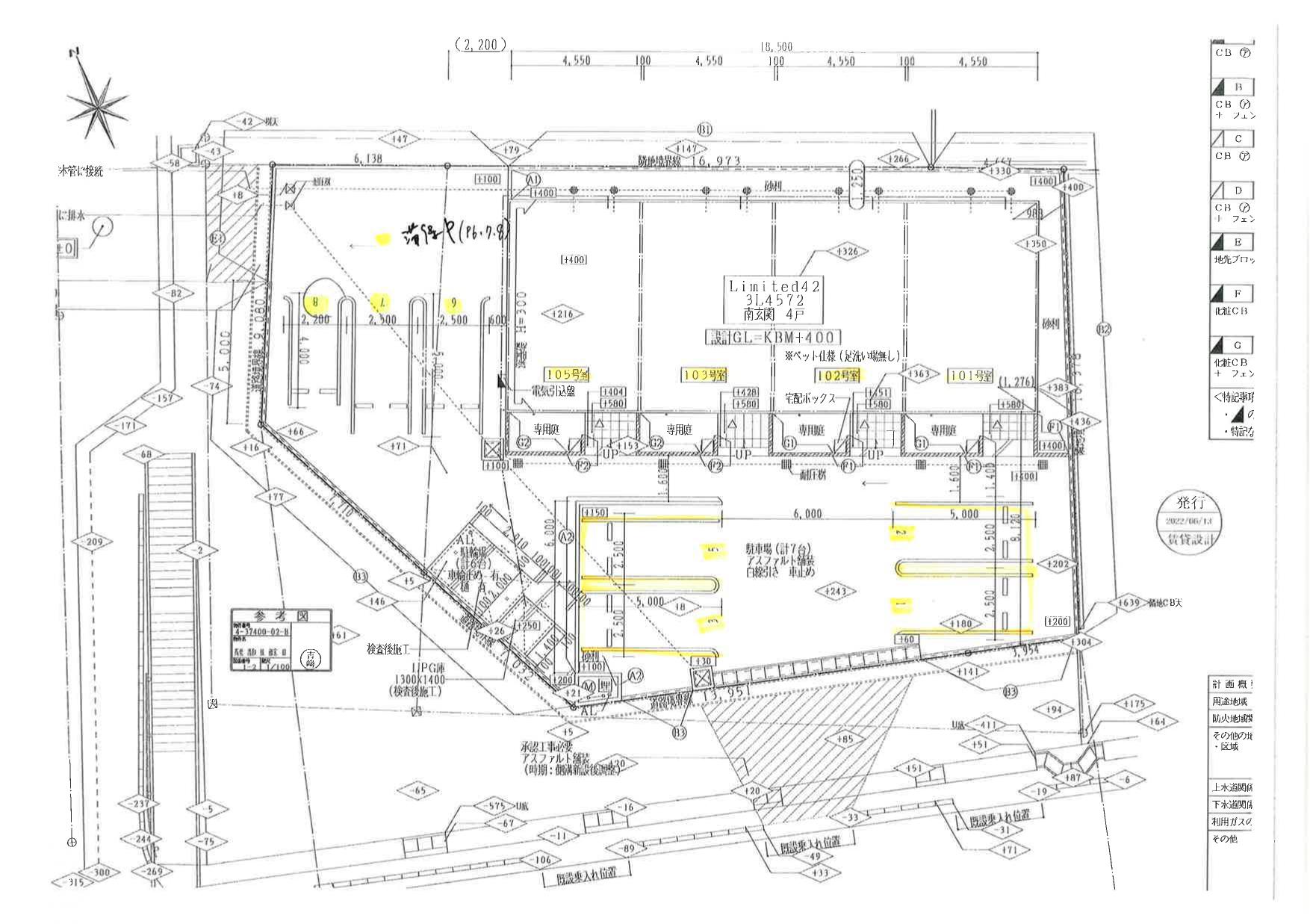 140653ｻｳｽｺｰﾄの駐車配置図