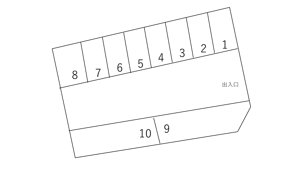 外木松岡駐車場の駐車配置図