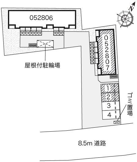 川原２(52807)の駐車配置図