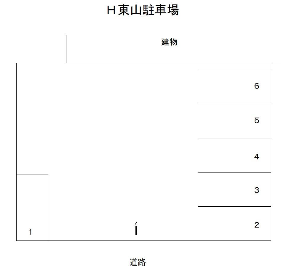 Ｈ東山駐車場の駐車配置図