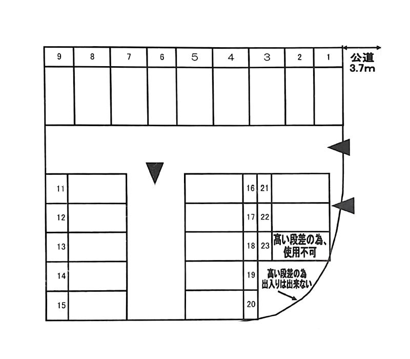 関水（福田）Ｐの駐車配置図