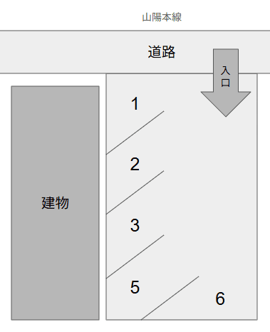 三吉町南田中駐車場の駐車配置図