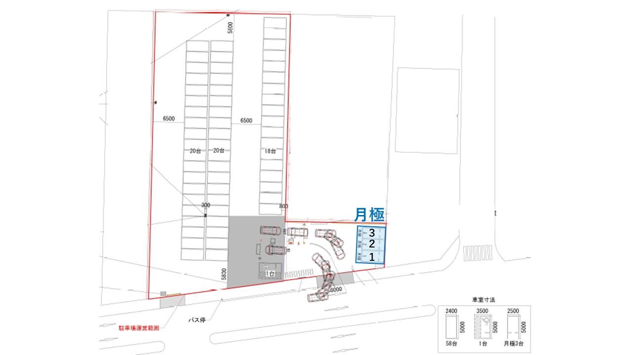 上鳥羽北塔ノ本町第2の駐車配置図