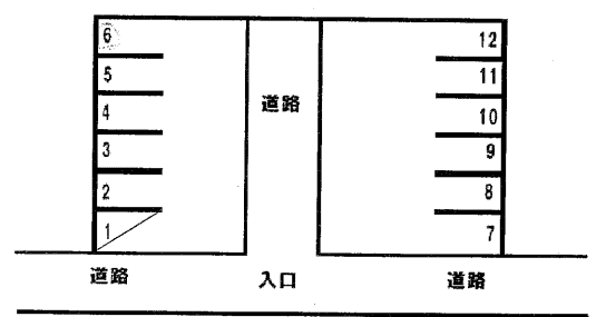 渡辺第一駐車場の駐車配置図