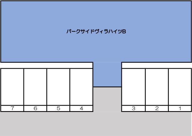 パークサイドヴィラハイツB　駐車場の駐車配置図