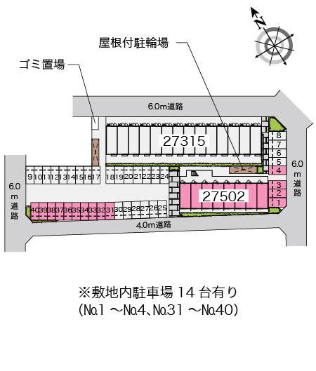 桜花(27502)の駐車配置図