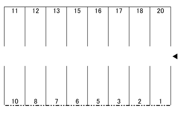 高木町3-1駐車場の駐車配置図