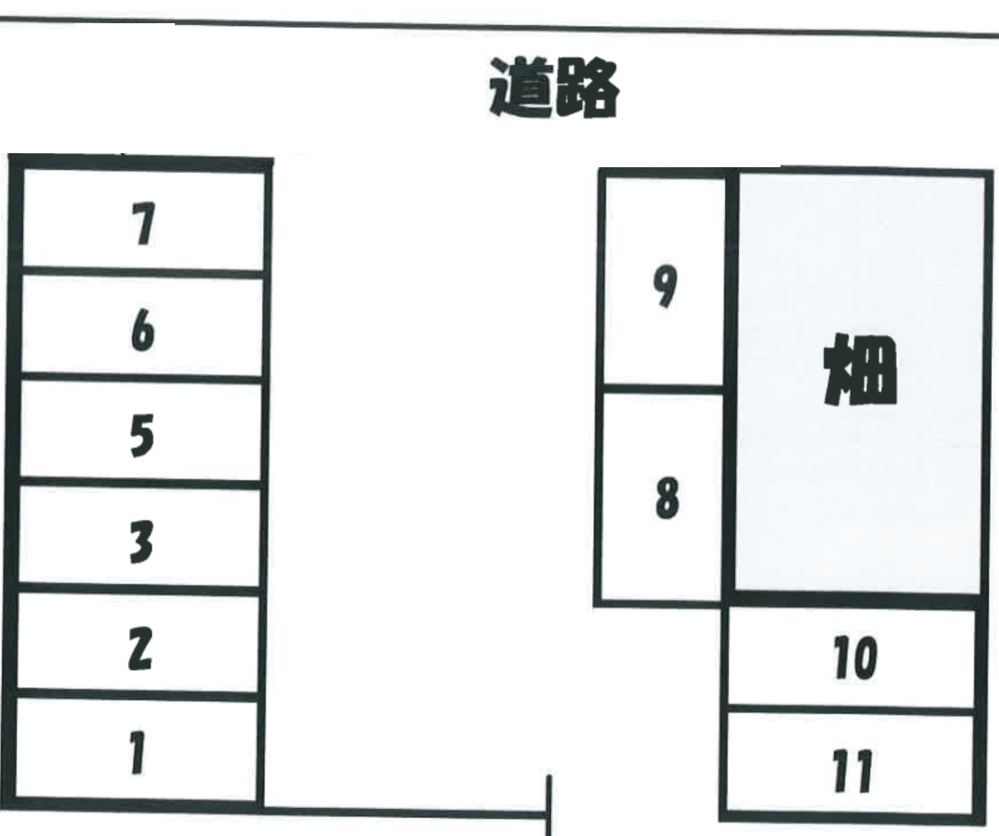 赤塚３丁目駐車場の駐車配置図