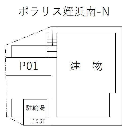 ポラリス姪浜南-Nの駐車配置図