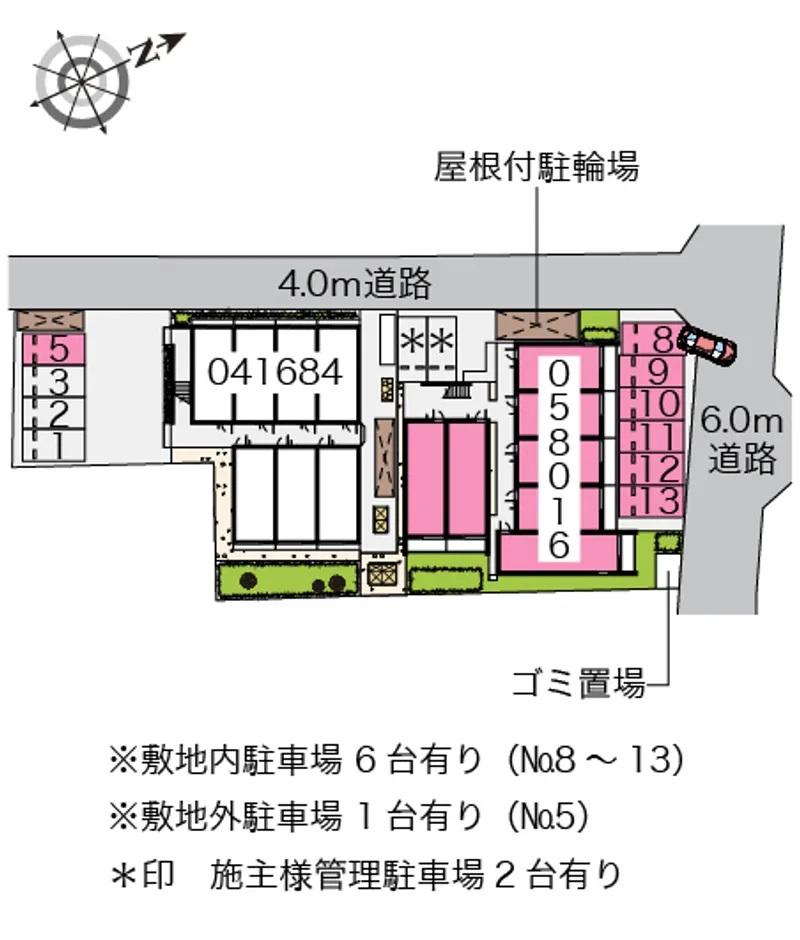 クレイノジクサー(58016) 敷地外駐車場の駐車配置図