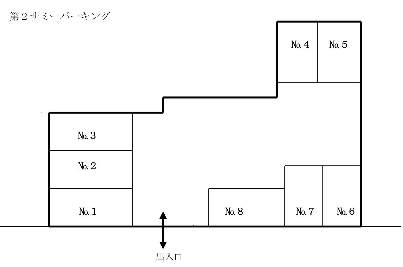 第２サミーパーキングの駐車配置図