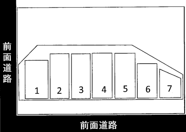 宮田町公園前駐車場の駐車配置図
