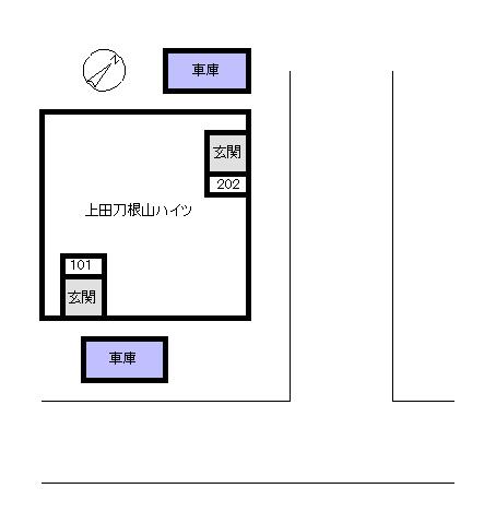 上田刀根山ハイツの駐車配置図