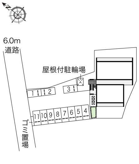キャンパス沖国(46828)の駐車配置図