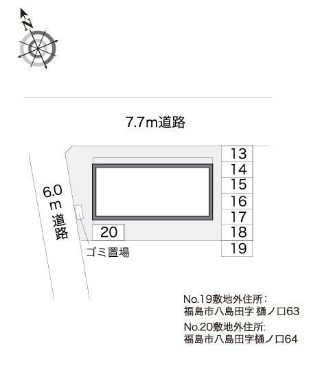 琵琶渕レジデンスⅢ(22727)の駐車配置図