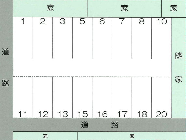 ＴＫ駐車場の駐車配置図