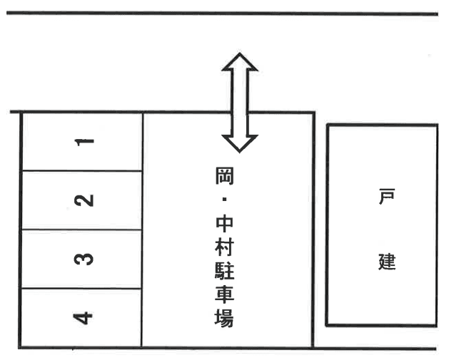 岡・中村駐車場の駐車配置図