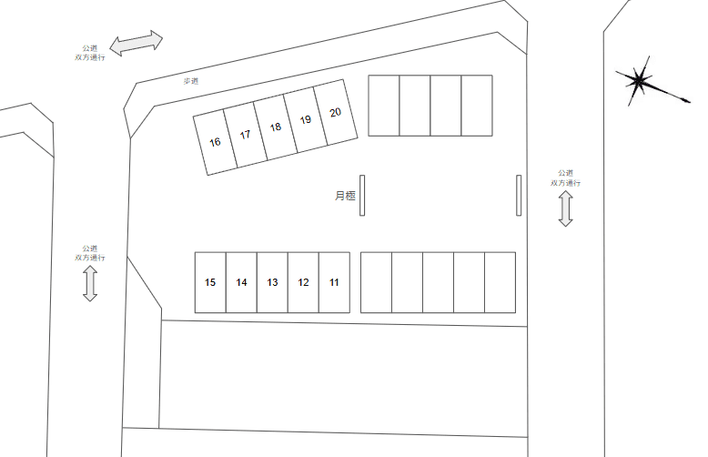 山の手３丁目第２の駐車配置図