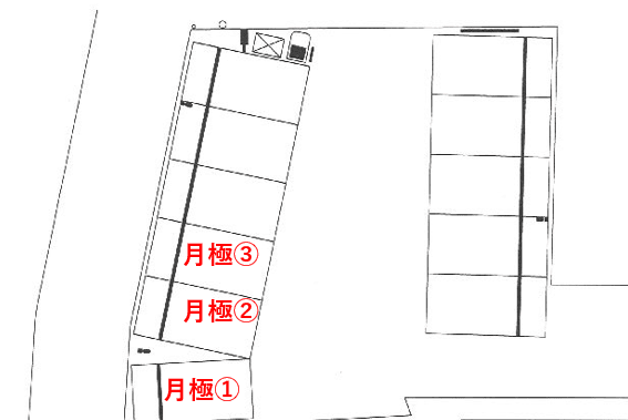 熊取駅前第３の駐車配置図