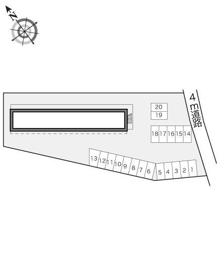 ソレイユ(14890)の駐車配置図