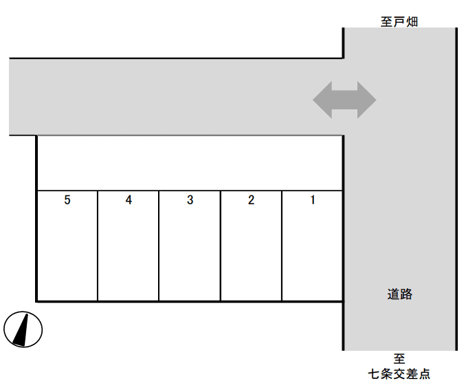 上高見駐車場の駐車配置図