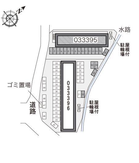 長橋台Ⅰ(33395)の駐車配置図