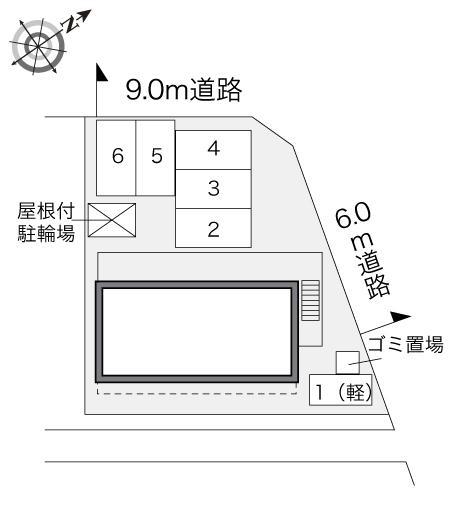 パレーゼ丸山２(31242)の駐車配置図