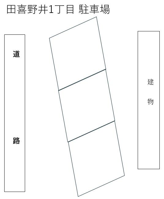 田喜野井1丁目　駐車場の駐車配置図