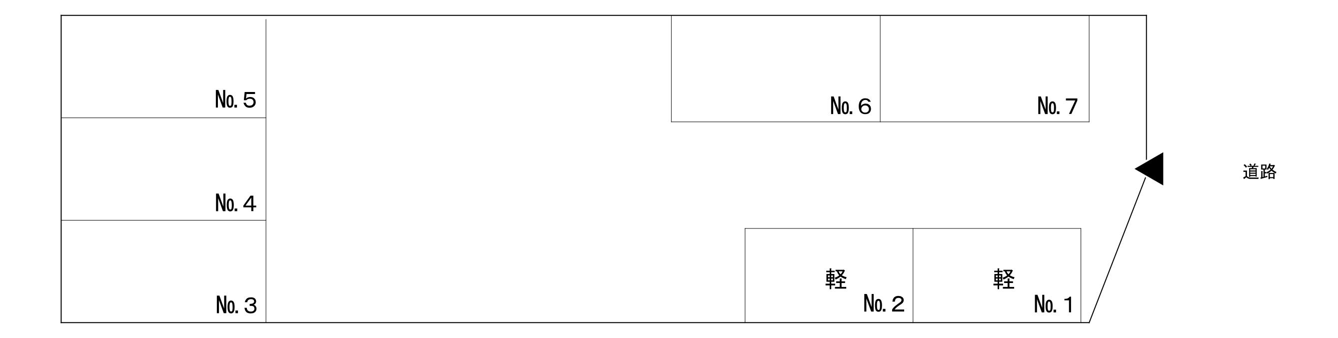 第8南林寺町月極駐車場の駐車配置図