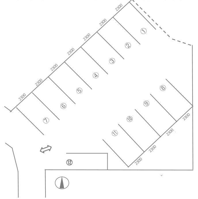 上到津内田パークの駐車配置図