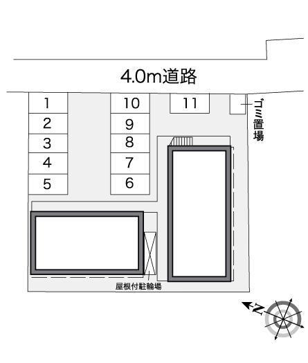 カサブランカ(25001)の駐車配置図