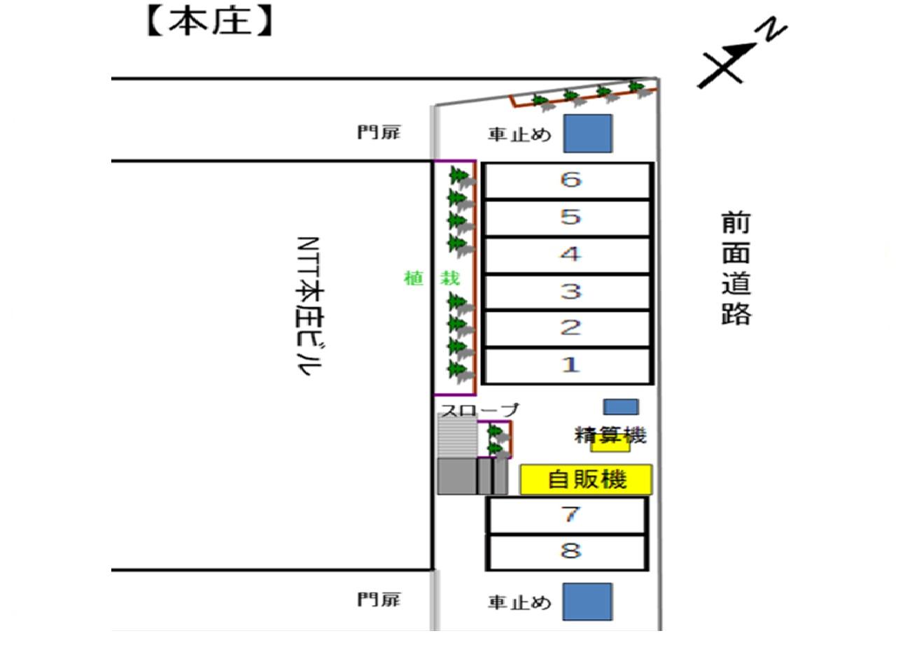 本庄駐車場の駐車配置図