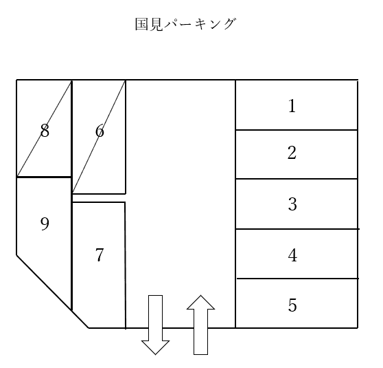 国見パーキングの駐車配置図