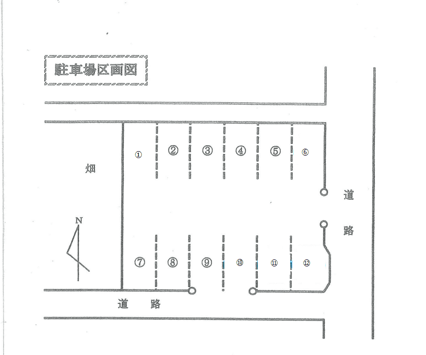 渡辺駐車場の駐車配置図