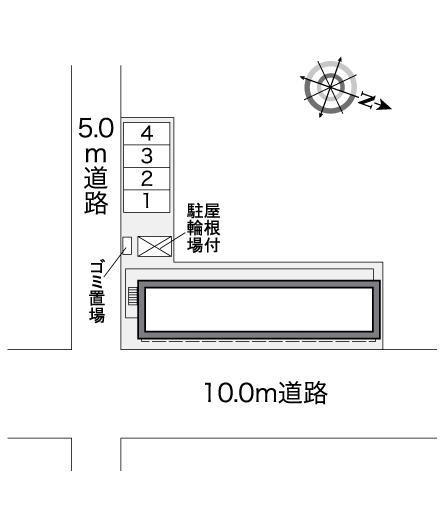 ｖａｇｅｎｇａｔａｎ(26975)の駐車配置図