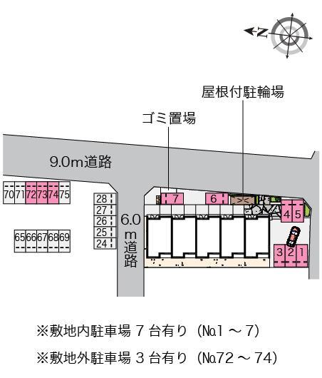 榎戸(52974)　敷地外駐車場の駐車配置図