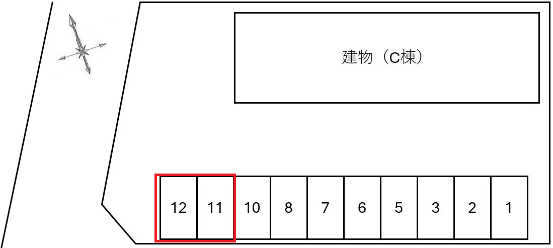 Ｓｏｌｅｉｌ　Ｃ別駐車場の駐車配置図