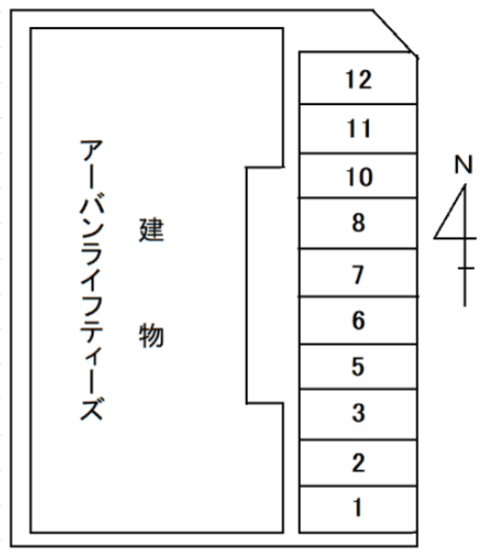 アーバンライフＴ’Ｓの駐車配置図
