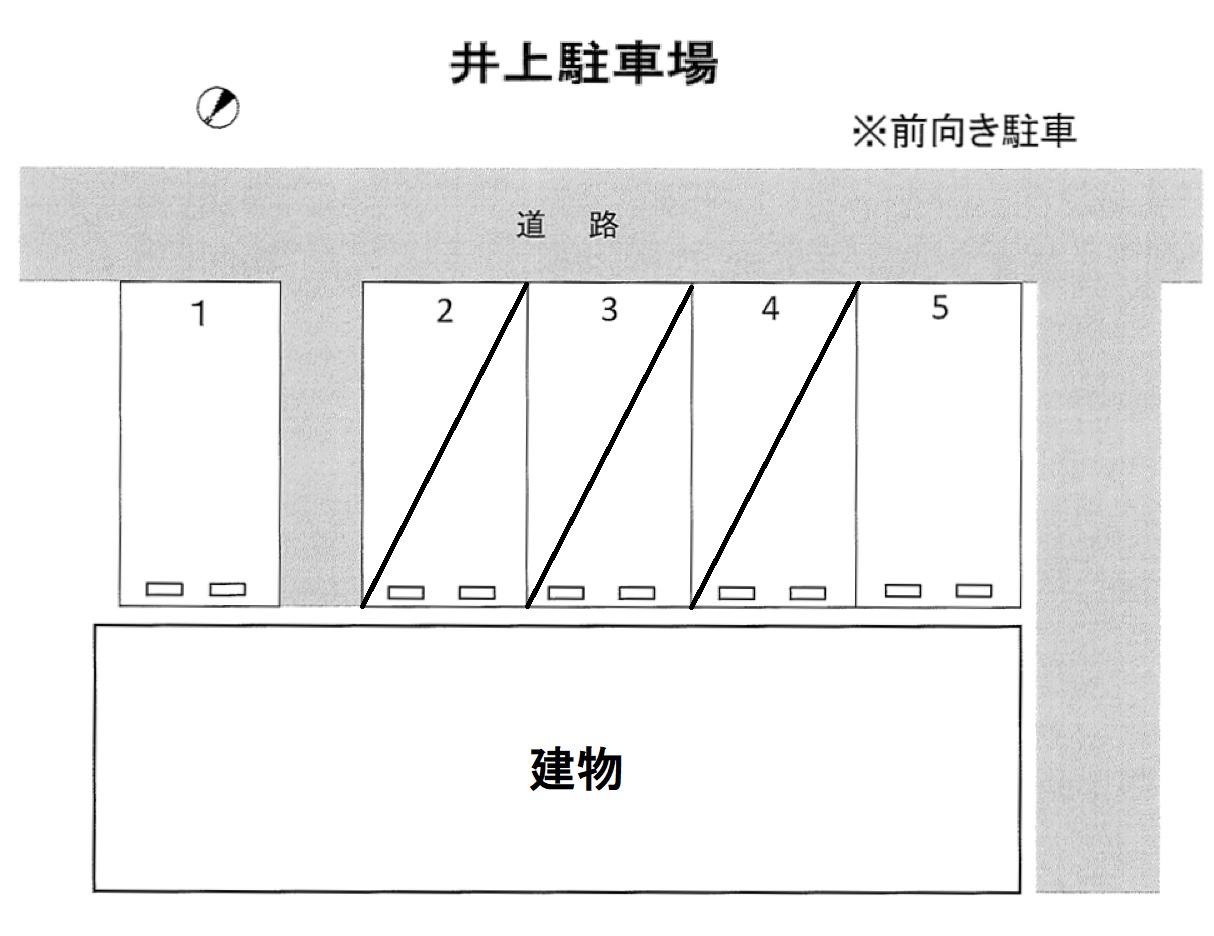 井上駐車場の駐車配置図