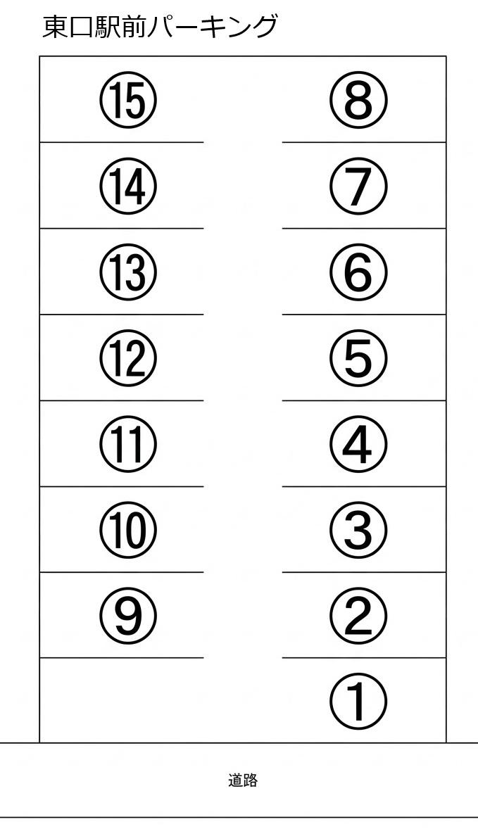 SSパーク平佐町③駐車場の駐車配置図
