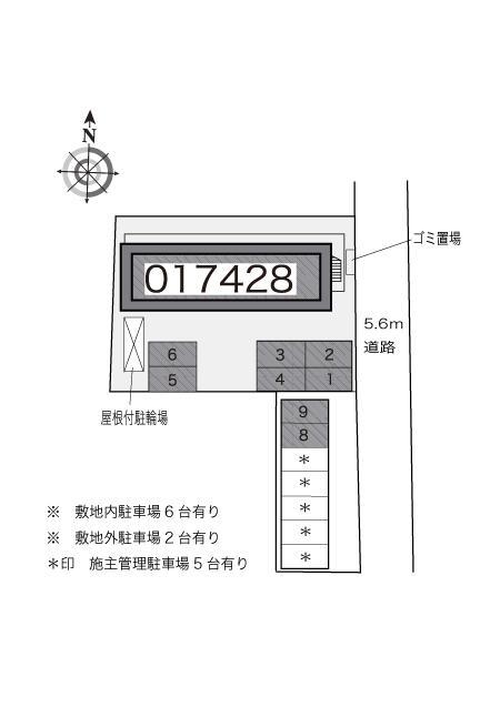 パストラル(17428)の駐車配置図