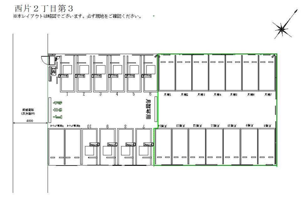 西片２丁目第３の駐車配置図