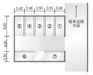 本町２９番駐車場の駐車配置図