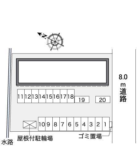 矢本西(36075)の駐車配置図