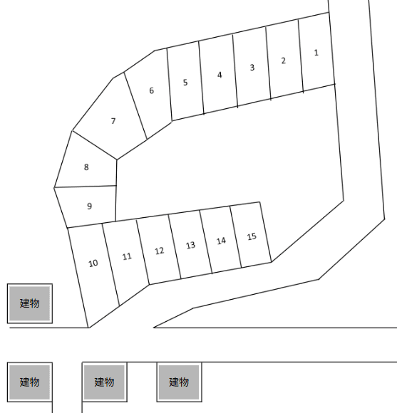住吉ハイツ横駐車場の駐車配置図