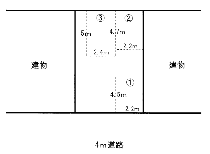 平安町２丁目駐車場の駐車配置図