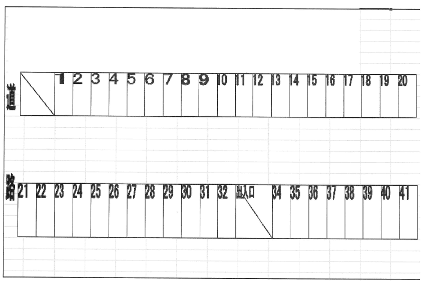 越谷弥栄駐車場の駐車配置図