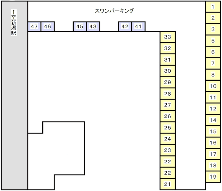 スワンパーキングの駐車配置図