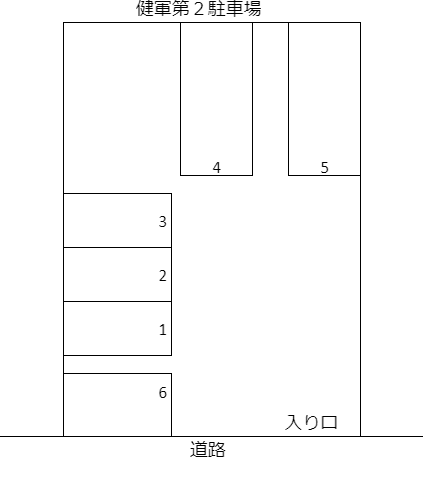 健軍第二駐車場の駐車配置図