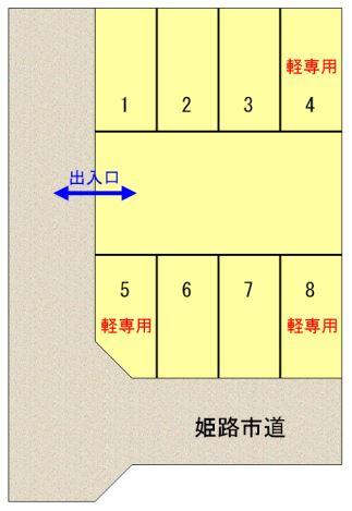 北天満町GTパーキングの駐車配置図